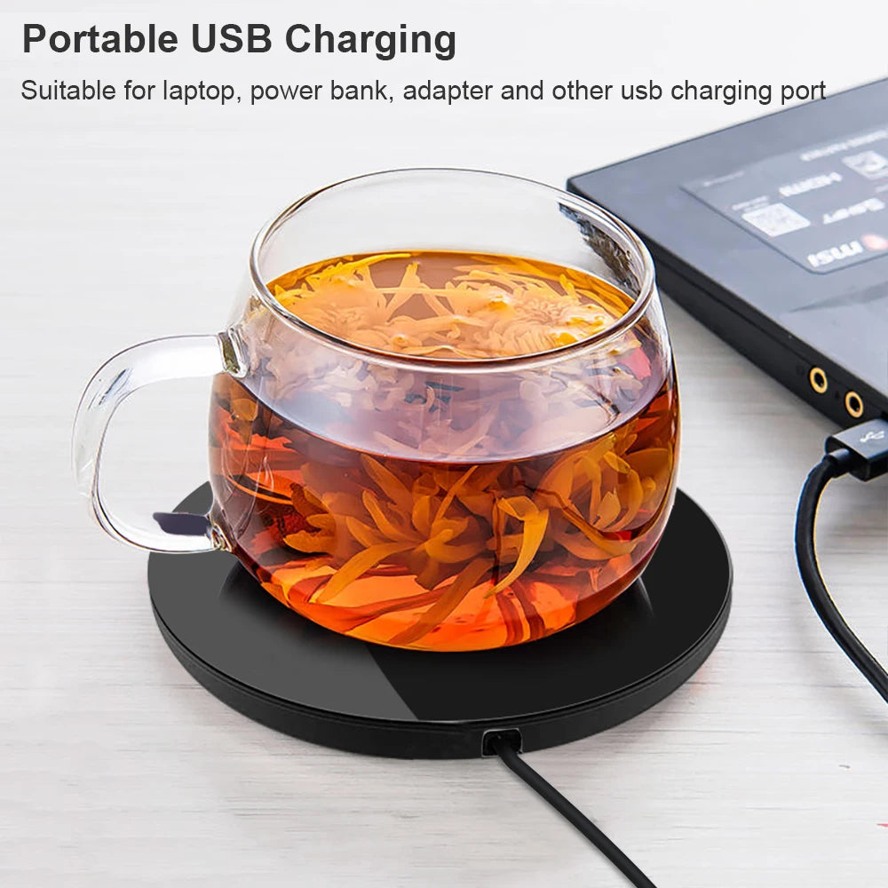 USB Coffee Cup Warmer – Electric Mug Heater for Coffee, Tea, Milk & Water