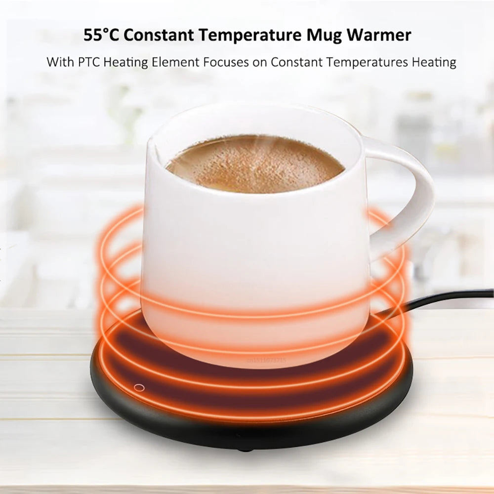 USB Coffee Cup Warmer – Electric Mug Heater for Coffee, Tea, Milk & Water